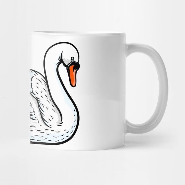 White Swan by Sticker Steve